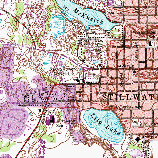 Topographic Map of Our Saviour's Lutheran Church, MN