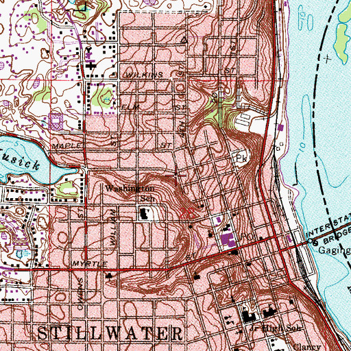 Topographic Map of Seventh Day Adventist Church, MN