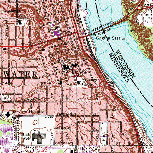 Topographic Map of Saint Michael's Catholic Church, MN