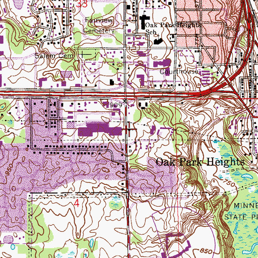 Topographic Map of Calvary Assembly Church, MN