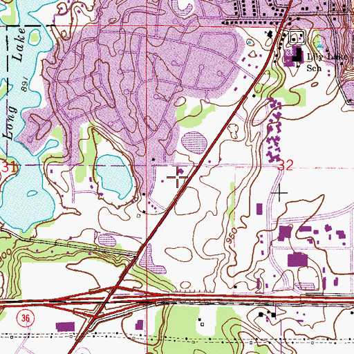 Topographic Map of Bethany Covenant Church, MN