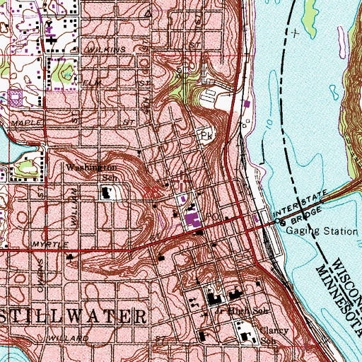 Topographic Map of Linden Health Care Center, MN