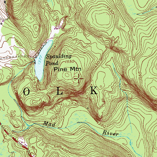 Topographic Map of Pine Mountain, CT