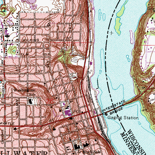 Topographic Map of Washington County Museum, MN