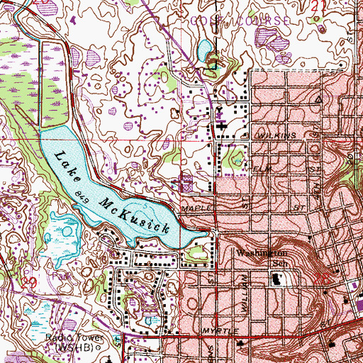 Topographic Map of Stonebridge Elementary School, MN