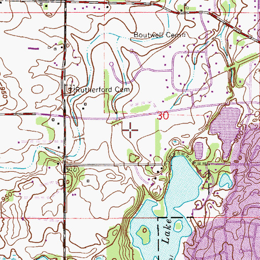 Topographic Map of Rutherford Elementary School, MN