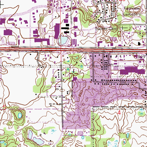 Topographic Map of Oak Park Heights Police Department, MN