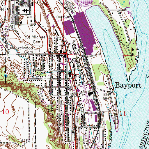 Topographic Map of People's Congregational Church, MN