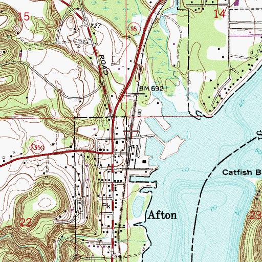 Topographic Map of Afton (historical), MN