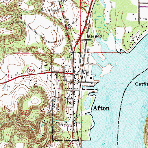 Topographic Map of Afton Historical Museum, MN