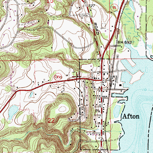 Topographic Map of Memorial Lutheran Church, MN