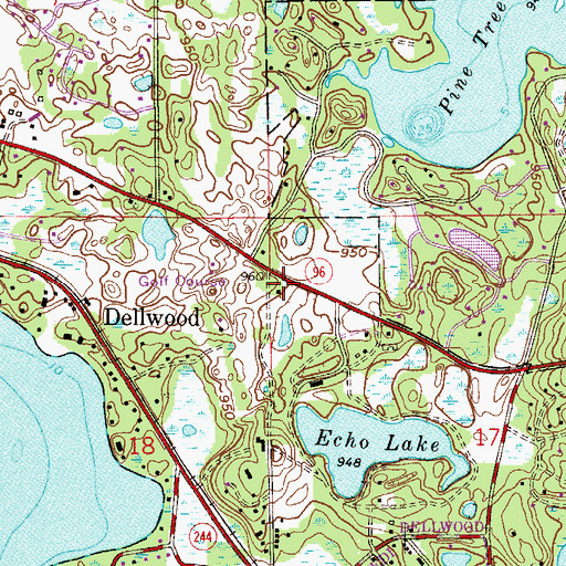 Topographic Map of White Bear Yacht Club Golf Course, MN