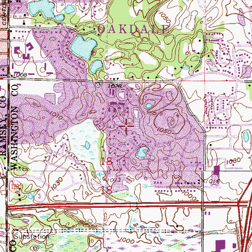 Topographic Map of Garden Boulevard Park, MN