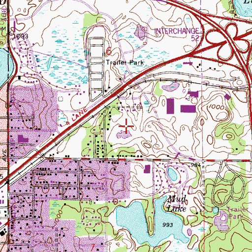 Topographic Map of Northdale Park, MN