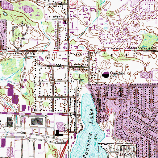 Topographic Map of Serenity Park, MN