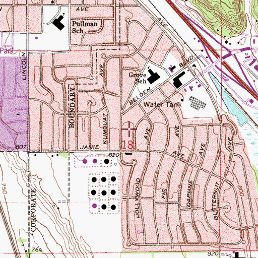 Topographic Map of Granada Park, MN