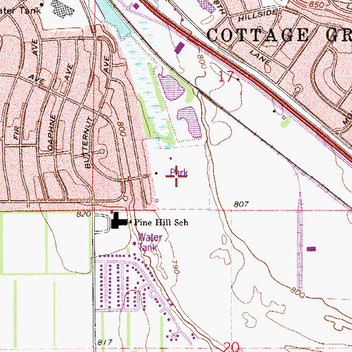 Topographic Map of Hamlet Park, MN