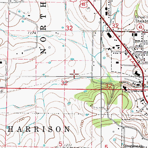 Topographic Map of John Paul Hammerschmidt Post Office Building, AR