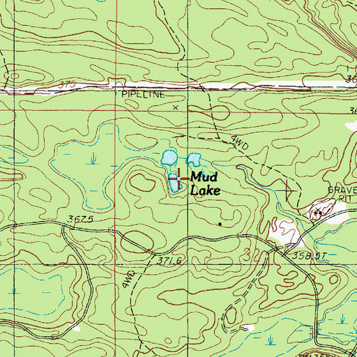 Topographic Map of Mud Lake, MI