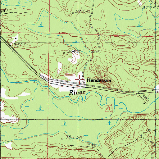 Topographic Map of Henderson, MI