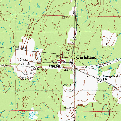Topographic Map of Heritage Baptist Church, MI