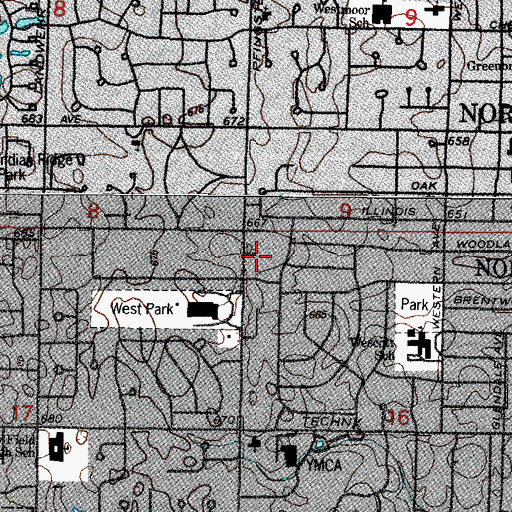 Topographic Map of Royal Court, IL