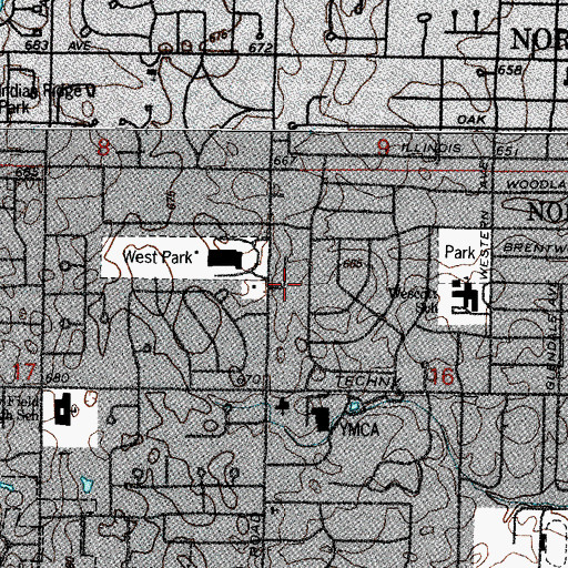 Topographic Map of Birch Pond, IL