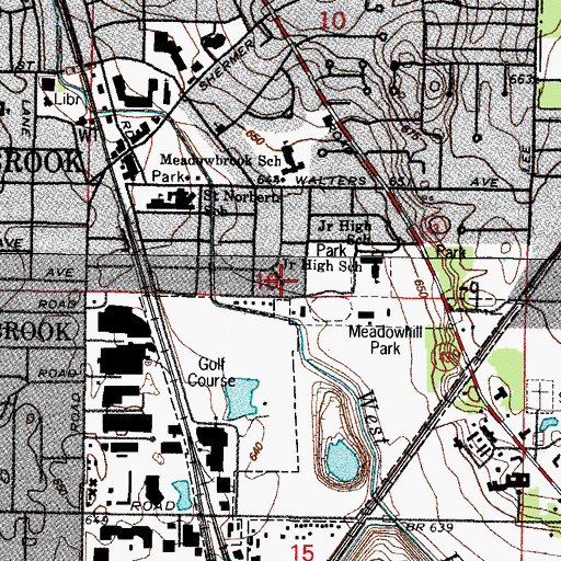 Topographic Map of Orchard Subdivision, IL