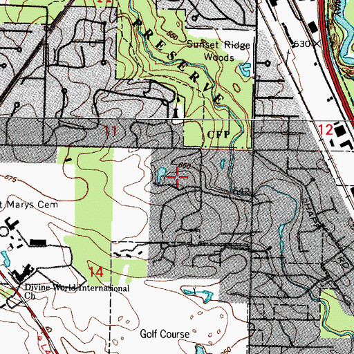 Topographic Map of Dorothy Stirling Subdivision, IL