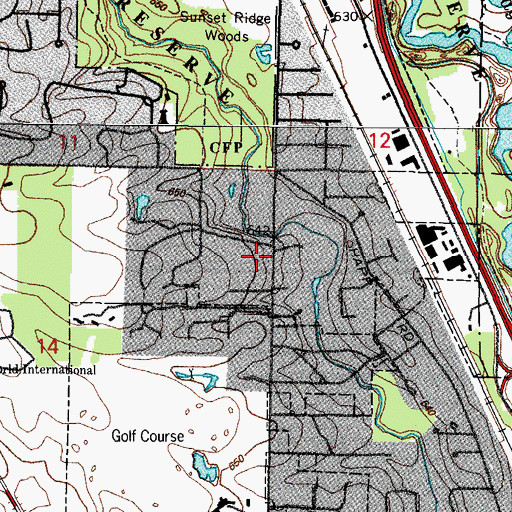 Topographic Map of Loveland's Subdivision, IL
