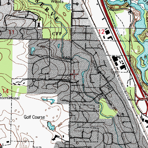 Topographic Map of Homefinders, IL