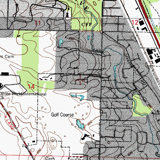 Topographic Map of DorothyStirling Estates, IL
