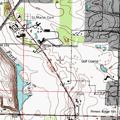 Topographic Map of Royal Ridge, IL