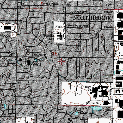 Topographic Map of Wahl's Subdivision, IL