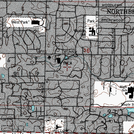 Topographic Map of Covenant Village, IL