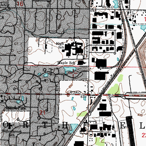 Topographic Map of La Salceda Subdivision, IL