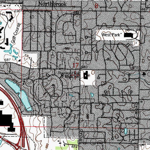 Topographic Map of Cozy Corner, IL