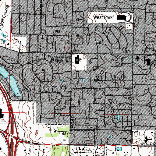Topographic Map of Whisperwoods of Northbrook, IL