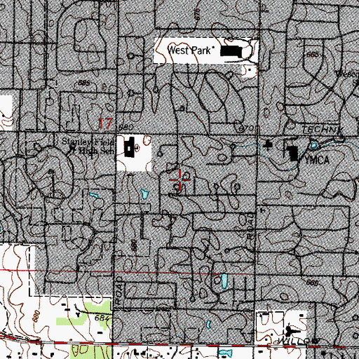Topographic Map of Ramsgate South, IL