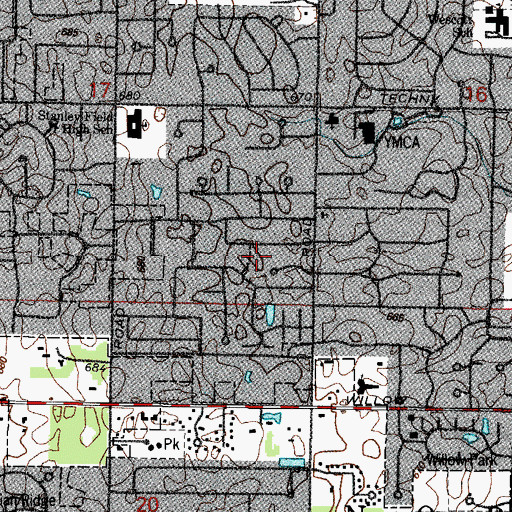 Topographic Map of Windham, IL