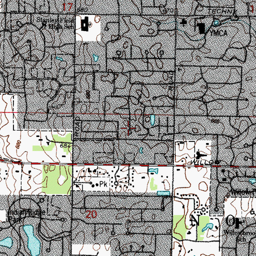 Topographic Map of Stonebrook East, IL