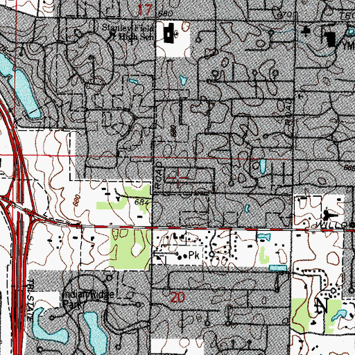 Topographic Map of Stonebrook, IL