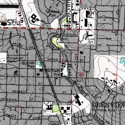 Topographic Map of Our Lady of Perpetual Help Church, IL