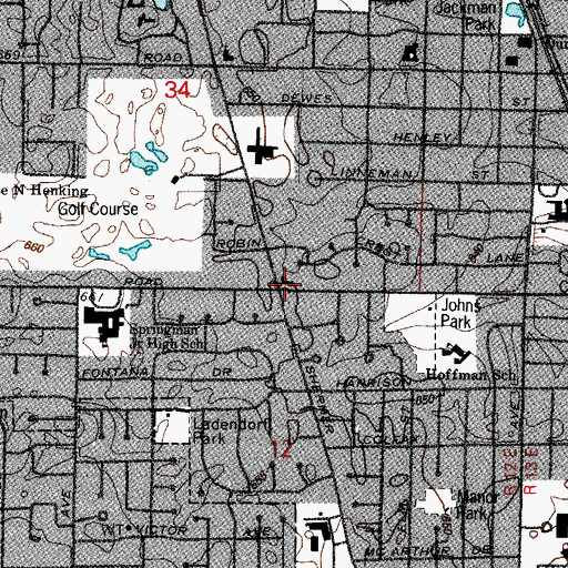 Topographic Map of Holy Trinity Lutheran Church, IL