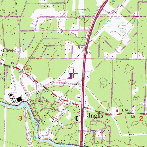 Topographic Map of Withlacoochee Plaza, FL