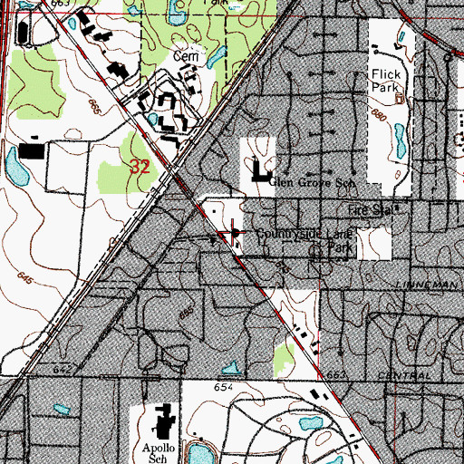 Topographic Map of Congregation B'nai Jehoshua, IL