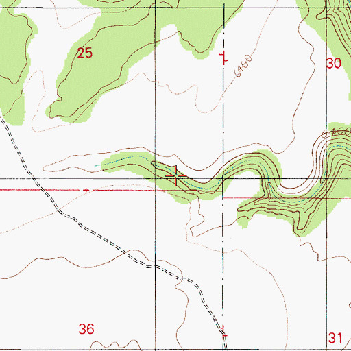 Topographic Map of Red Tank, AZ