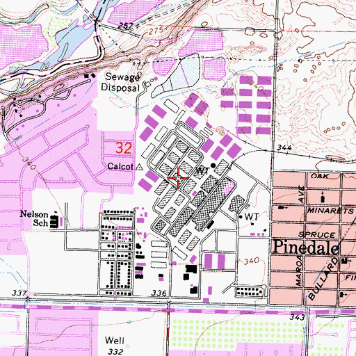 Topographic Map of Camp Pinedale (historical), CA