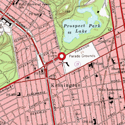 Topographic Map of International Baptist Church, NY
