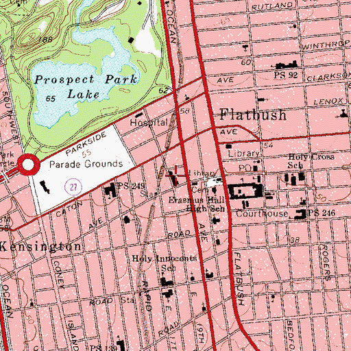 Topographic Map of Saint Pauls Church In The Village, NY